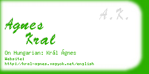 agnes kral business card